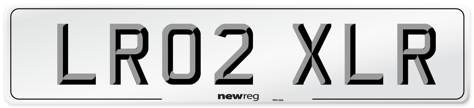 LR02 XLR Number Plate from New Reg